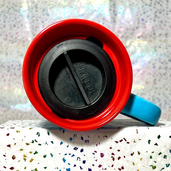 Cat In The Hat Travel Mug with Lid - Dr. Seuss 6" Tall Ceramic - Picture 5 of 7